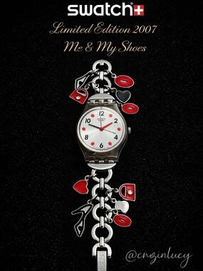 Swatch “Me & My Shoes” 2007 Limited Edition Charm Watch ❤️👠 Swiss | Working